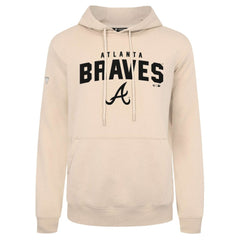 Atlanta Braves Levelwear Podium Team Arch Pullover Hoodie - Khaki - MLB Sale