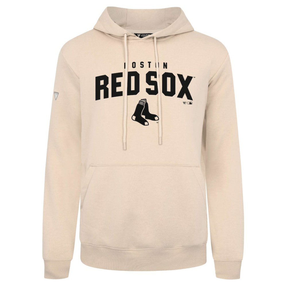 Boston Red Sox Levelwear Podium Team Arch Pullover Hoodie - Khaki - MLB Sale
