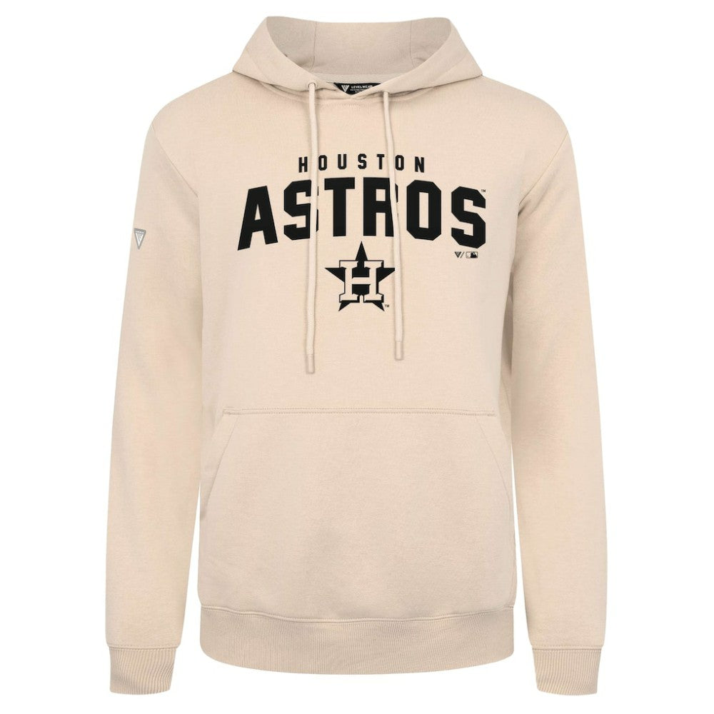 Houston Astros Levelwear Podium Team Arch Pullover Hoodie - Khaki - MLB Sale