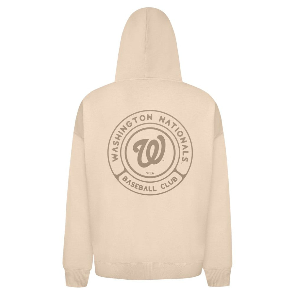 Washington Nationals Levelwear Uphill Oversized Full-Zip Hoodie - Khaki - MLB Lifestyle