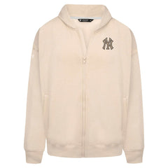 New York Yankees Levelwear Uphill Oversized Full-Zip Hoodie - Khaki - MLB Sale