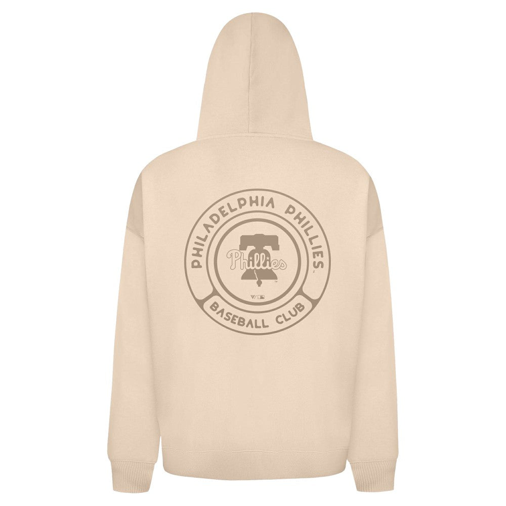 Philadelphia Phillies Levelwear Uphill Oversized Full-Zip Hoodie - Khaki - MLB Lifestyle