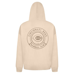Cincinnati Reds Levelwear Uphill Oversized Full-Zip Hoodie - Khaki - MLB on Sale