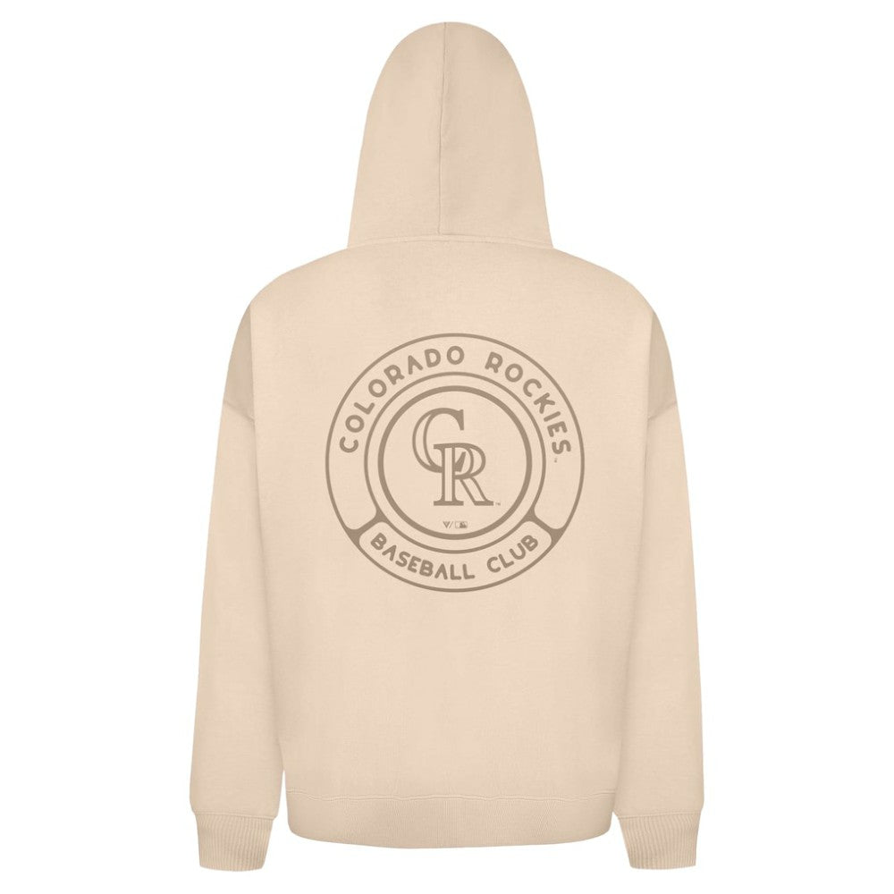 Colorado Rockies Levelwear Uphill Oversized Full-Zip Hoodie - Khaki - MLB Discount