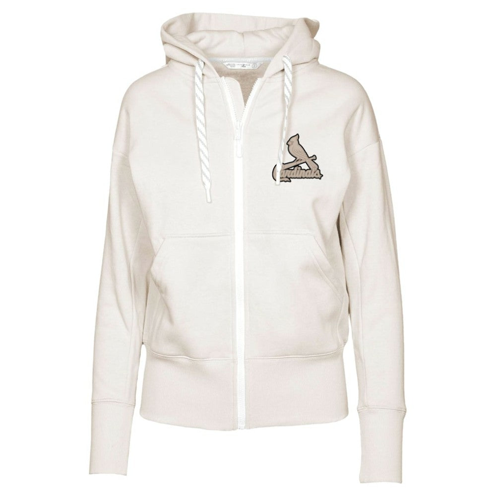 St. Louis Cardinals Levelwear Women's Gardinia Full-Zip Hoodie - Khaki - MLB Online