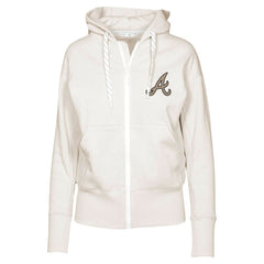 Atlanta Braves Levelwear Women's Gardinia Full-Zip Hoodie - Khaki - MLB Lifestyle