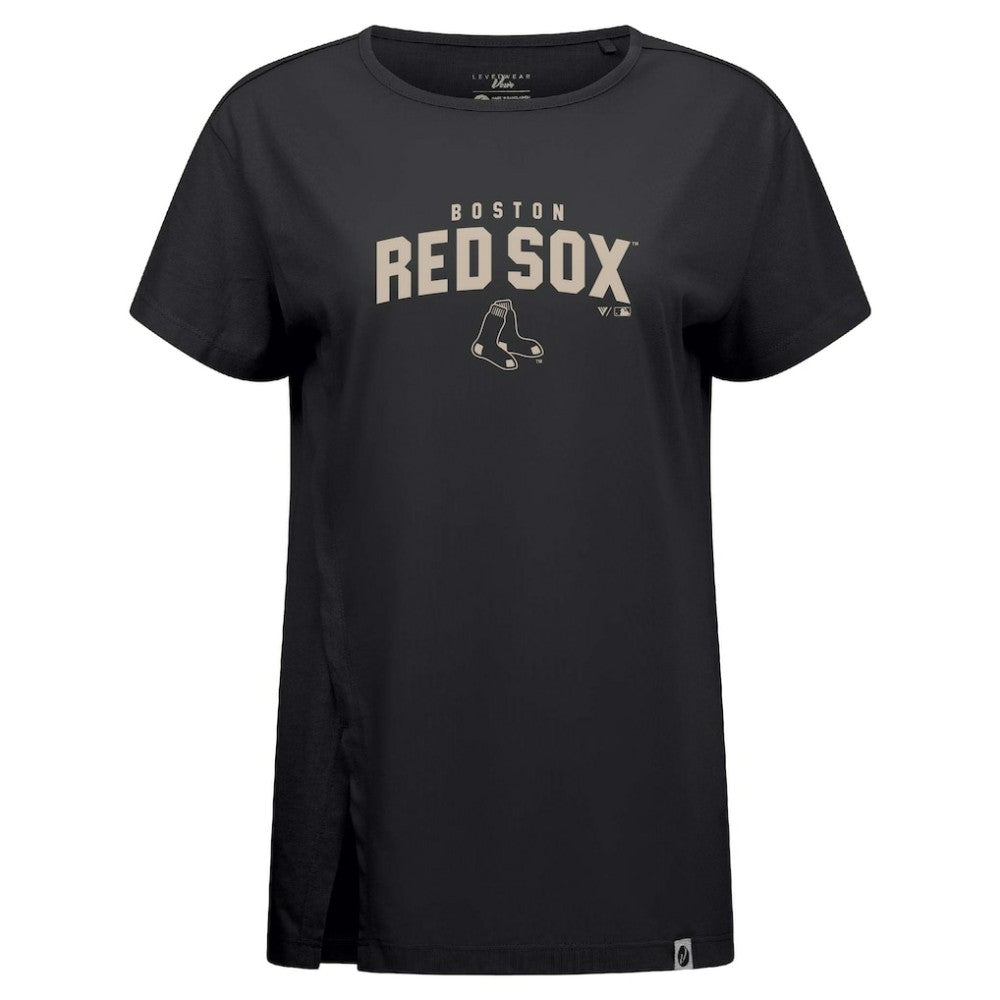 Boston Red Sox Levelwear Influx Team Arch T-Shirt - Black - MLB on Sale