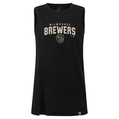 Milwaukee Brewers Levelwear Women's Influx Team Arch Tank Top - Black - MLB on Sale