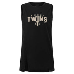 Minnesota Twins Levelwear Women's Influx Team Arch Tank Top - Black - MLB Sale