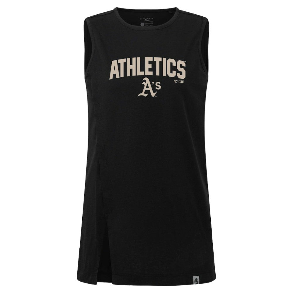 Athletics Levelwear Women's Influx Team Arch Tank Top - Black - MLB Sale
