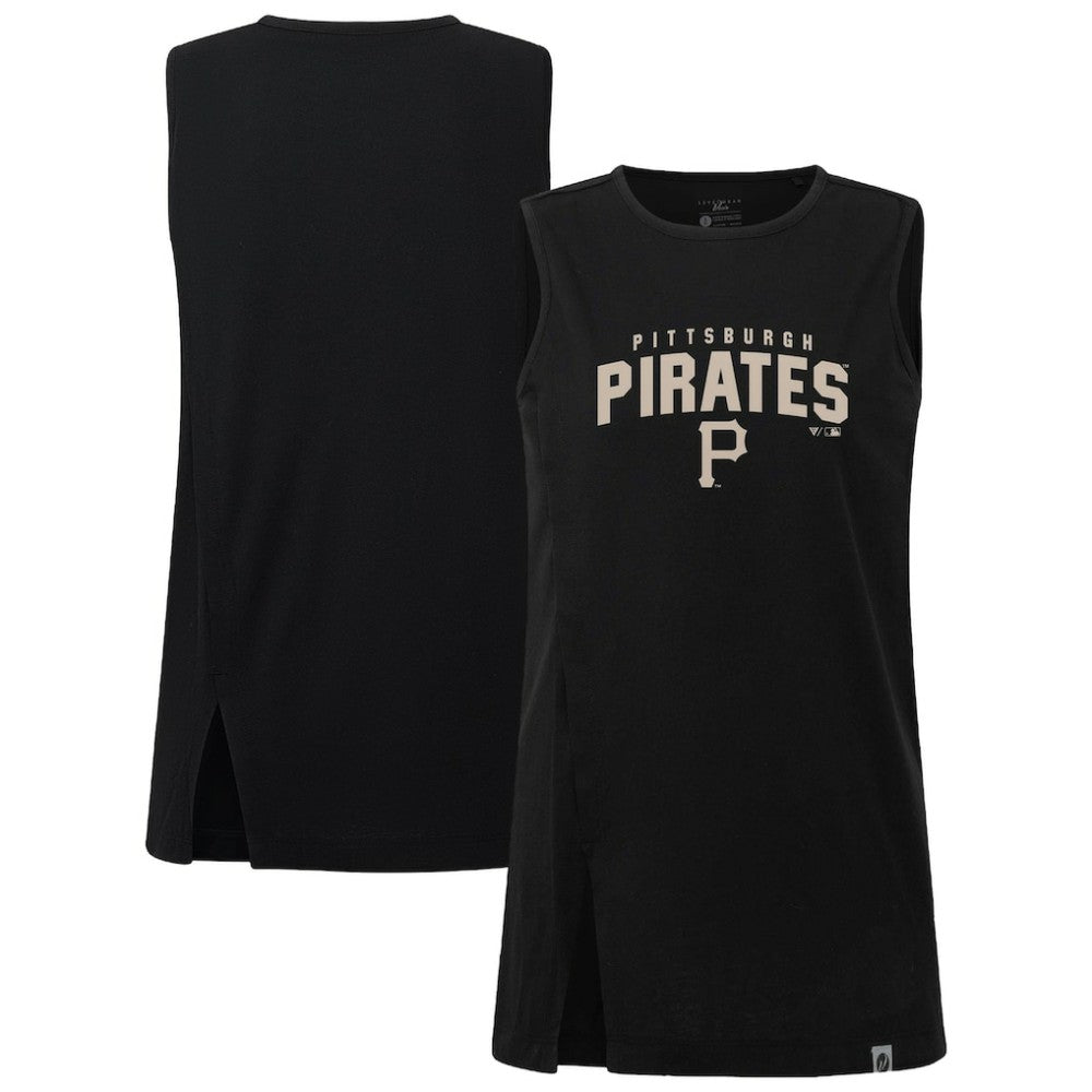 Pittsburgh Pirates Levelwear Women's Influx Team Arch Tank Top - Black - MLB Online