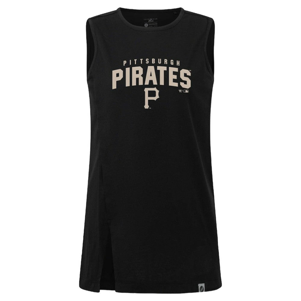 Pittsburgh Pirates Levelwear Women's Influx Team Arch Tank Top - Black - MLB Online