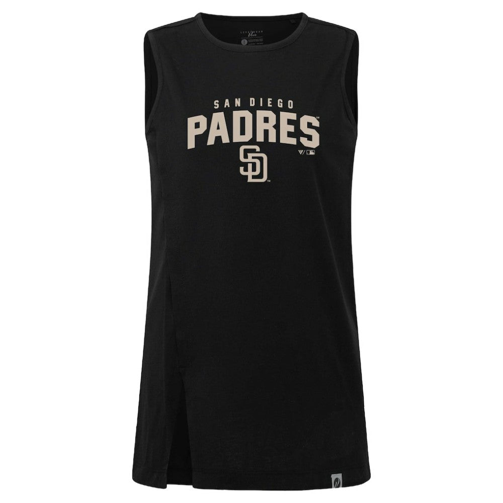 San Diego Padres Levelwear Women's Influx Team Arch Tank Top - Black - MLB Online
