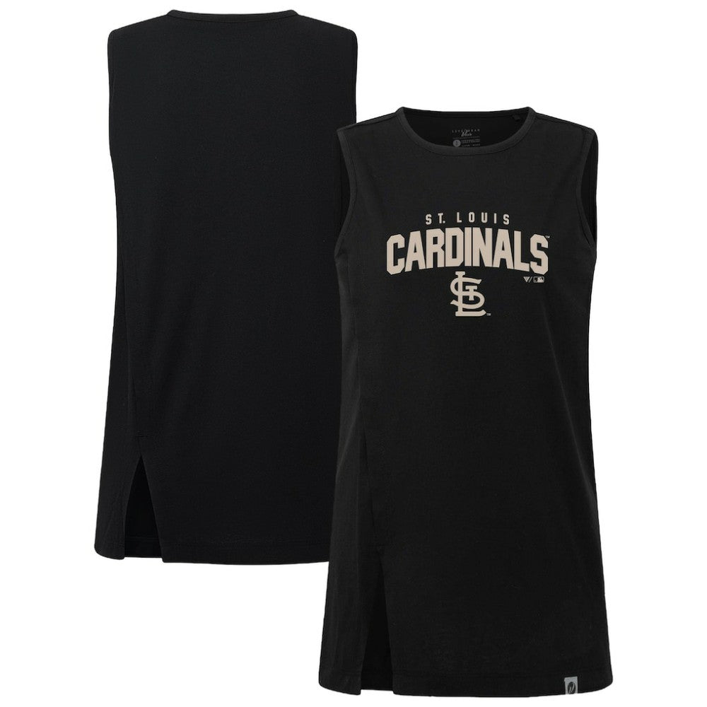 St. Louis Cardinals Levelwear Women's Influx Team Arch Tank Top - Black - MLB Online
