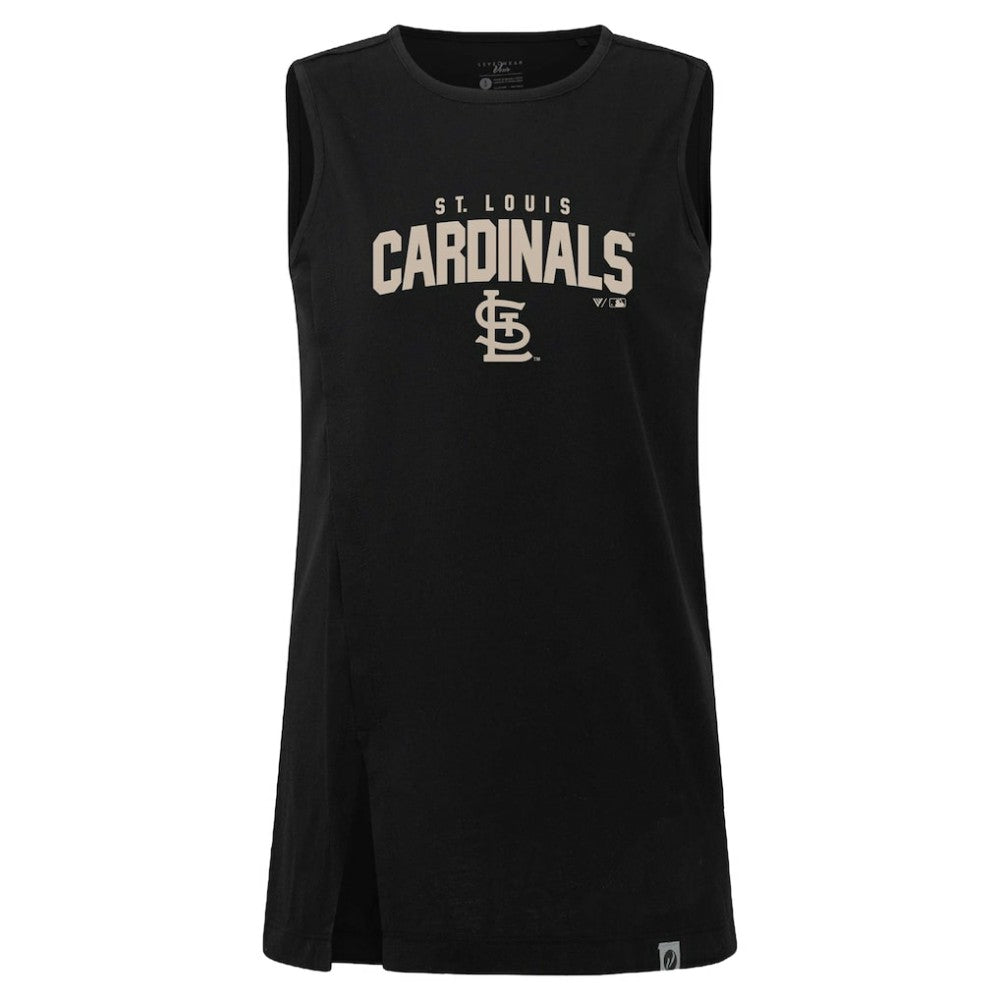 St. Louis Cardinals Levelwear Women's Influx Team Arch Tank Top - Black - MLB Online