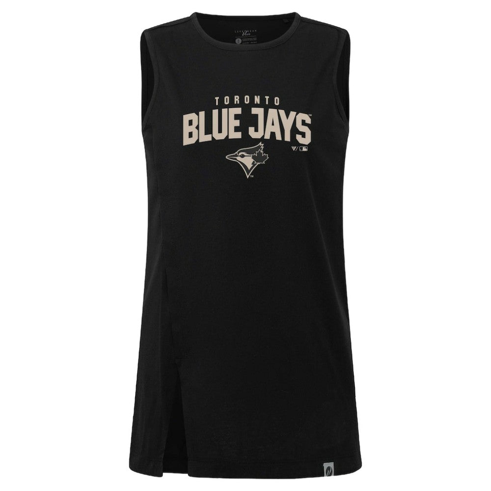 Toronto Blue Jays Levelwear Women's Influx Team Arch Tank Top - Black - MLB on Sale
