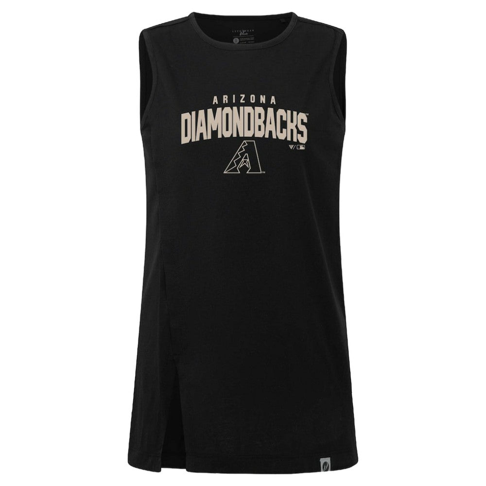 Arizona Diamondbacks Levelwear Women's Influx Team Arch Tank Top - Black - MLB Lifestyle