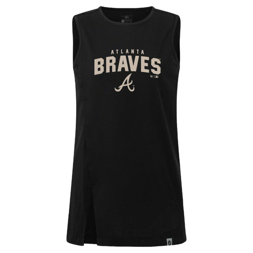 Atlanta Braves Levelwear Women's Influx Team Arch Tank Top - Black - MLB Online
