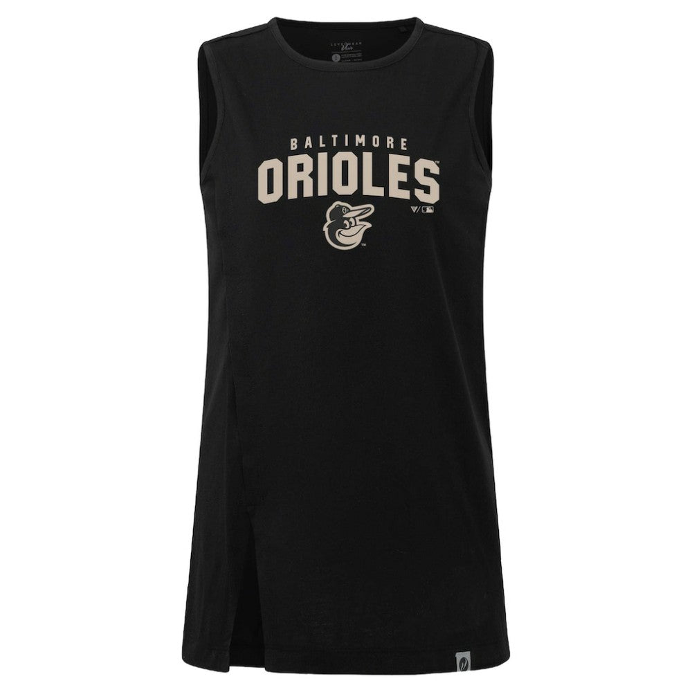 Baltimore Orioles Levelwear Women's Influx Team Arch Tank Top - Black - MLB Sale