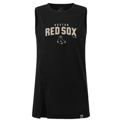 Boston Red Sox Levelwear Women's Influx Team Arch Tank Top - Black - MLB Lifestyle