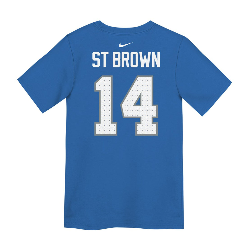Nike Amon-Ra St. Brown Detroit Lions Preschool Player Name & Number T-Shirt Blue