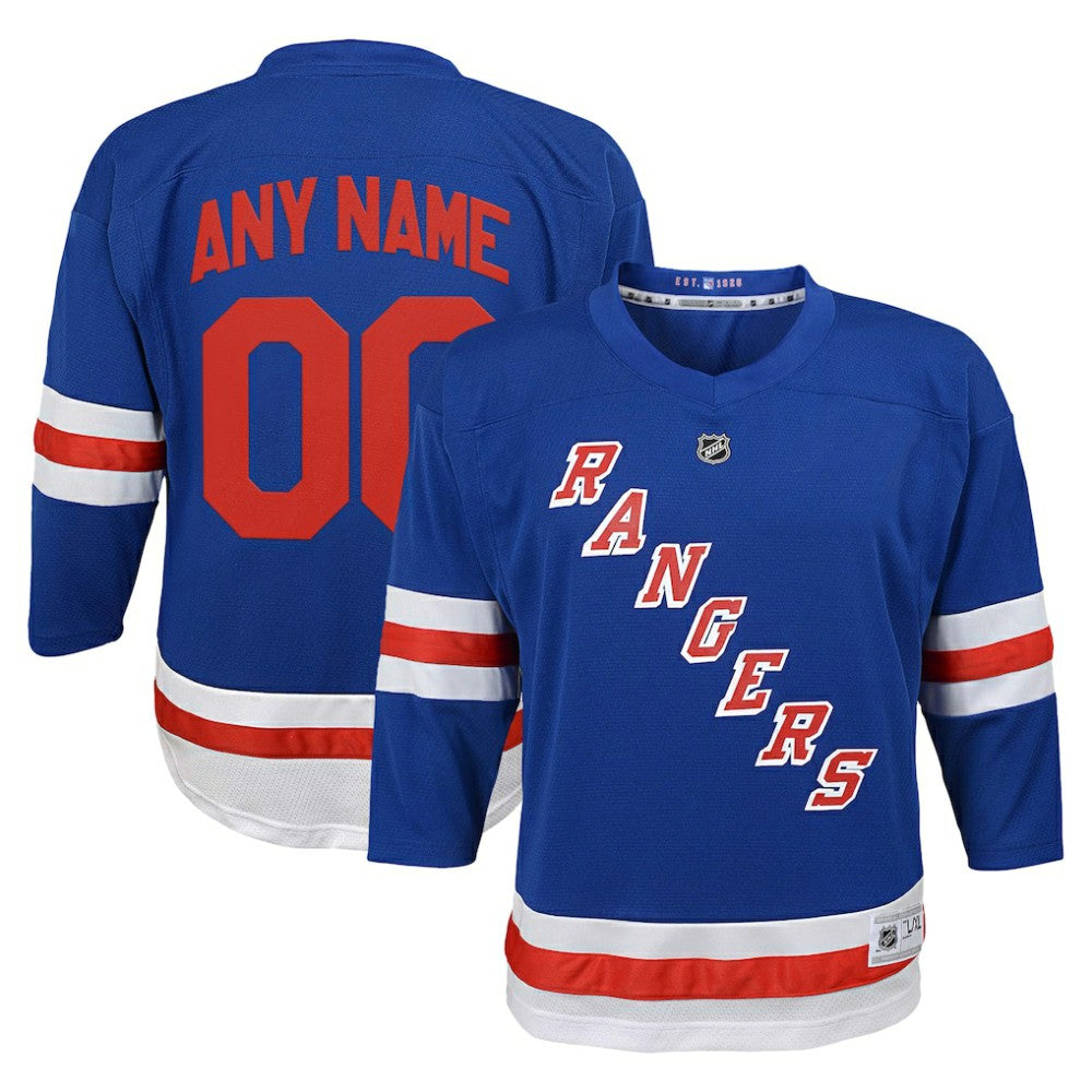 New York Rangers Youth Replica Custom Jersey - Blue - NHL 202081845