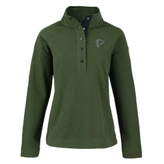 Atlanta Falcons Cutter & Buck Women's Hunts Point Eco Half-Snap Sweatshirt Green