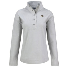 Baltimore Ravens Cutter & Buck Women's Hunts Point Eco Half-Snap Sweatshirt Gray