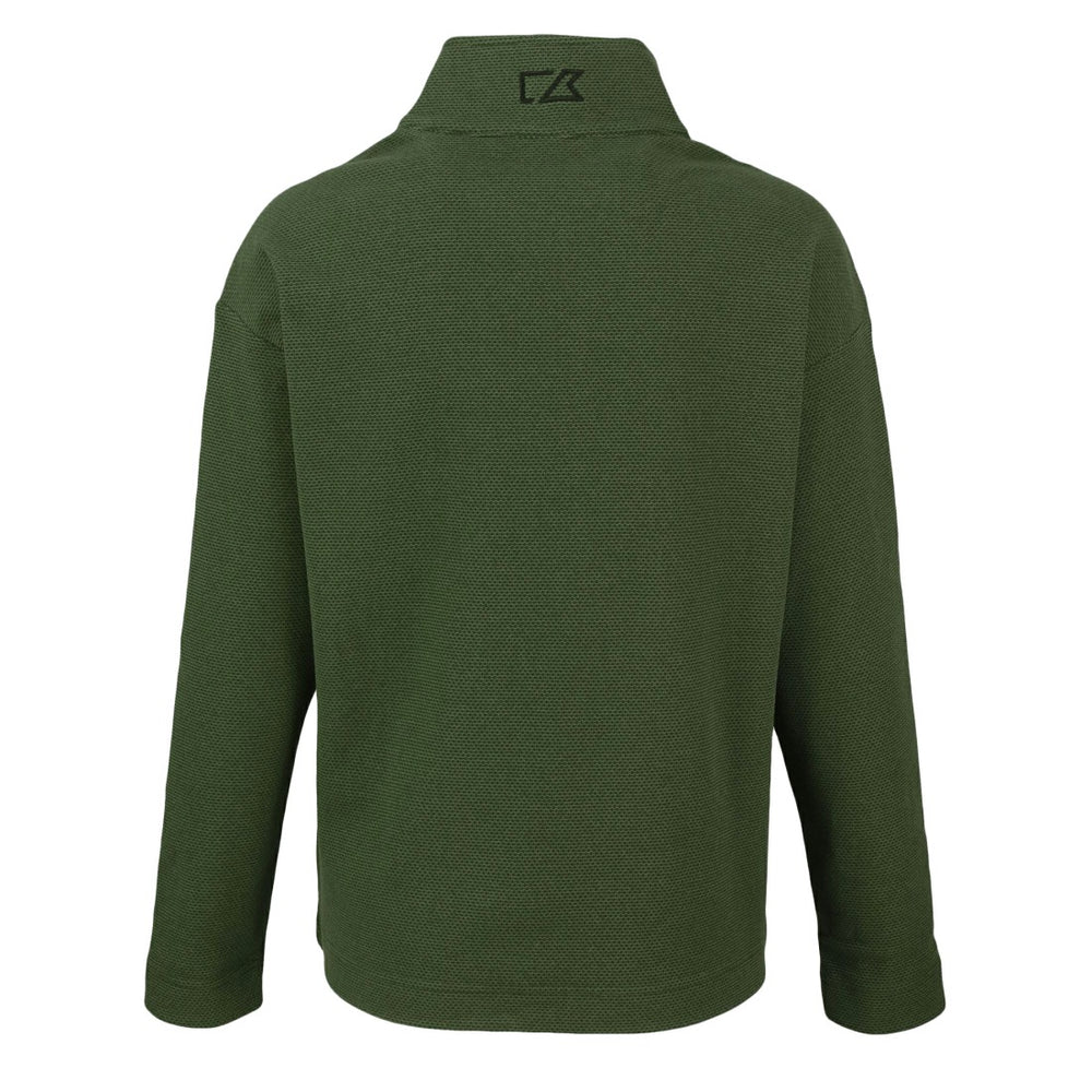 Green Bay Packers Cutter & Buck Women's Hunts Point Eco Half-Snap Sweatshirt Green
