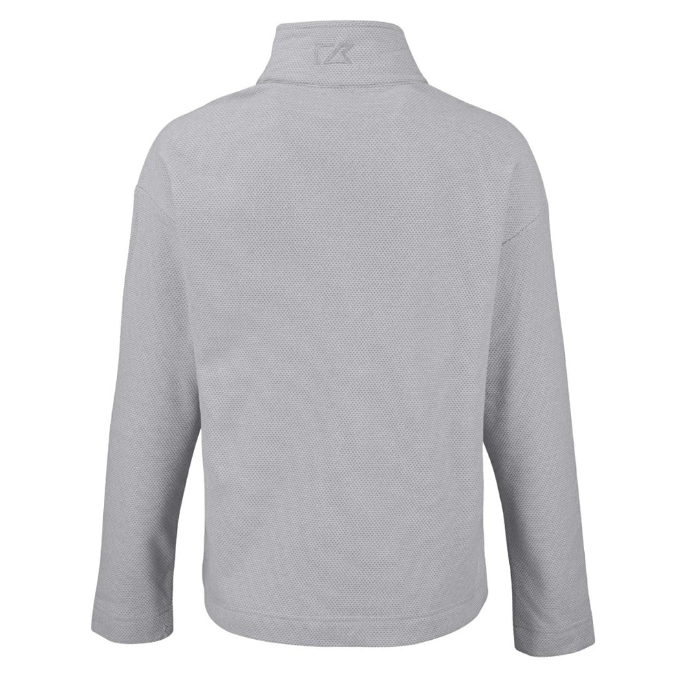 Detroit Lions Cutter & Buck Women's Hunts Point Eco Half-Snap Sweatshirt Gray