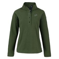 Detroit Lions Cutter & Buck Women's Hunts Point Eco Half-Snap Sweatshirt Green