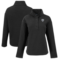 Chicago Bears Cutter & Buck Women's Hunts Point Eco Half-Snap Sweatshirt Black