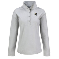 Jacksonville Jaguars Cutter & Buck Women's Hunts Point Eco Half-Snap Sweatshirt Gray