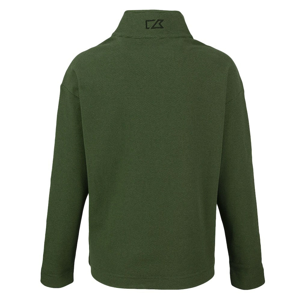 Denver Broncos Cutter & Buck Women's Hunts Point Eco Half-Snap Sweatshirt Green