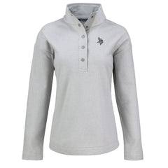 Minnesota Vikings Cutter & Buck Women's Hunts Point Eco Half-Snap Sweatshirt Gray