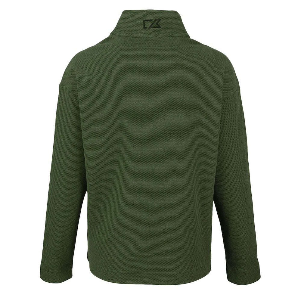 Los Angeles Chargers Cutter & Buck Women's Hunts Point Eco Half-Snap Sweatshirt Green