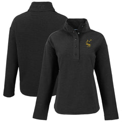 Pittsburgh Steelers Cutter & Buck Women's Hunts Point Eco Half-Snap Sweatshirt Black