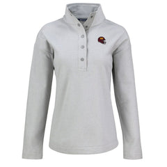 Washington Commanders Cutter & Buck Women's Hunts Point Eco Half-Snap Sweatshirt Gray