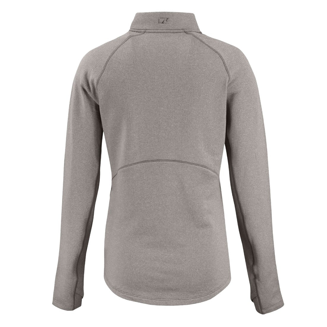 Detroit Lions Cutter & Buck Women's Americana Peshastin Eco Fleece Recycled Tri-Blend Raglan Half-Zip Jacket Heather Gray
