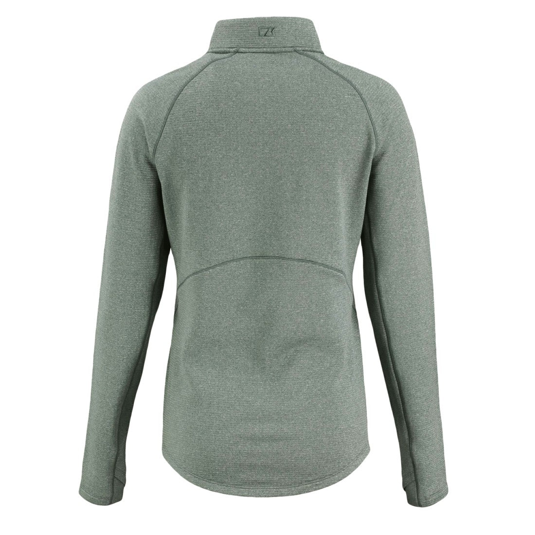 Green Bay Packers Cutter & Buck Women's Peshastin Eco Fleece Recycled Tri-Blend Raglan Half-Zip Jacket Heather Green