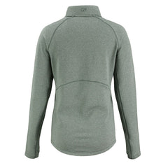 Green Bay Packers Cutter & Buck Women's Peshastin Eco Fleece Recycled Tri-Blend Raglan Half-Zip Jacket Heather Green