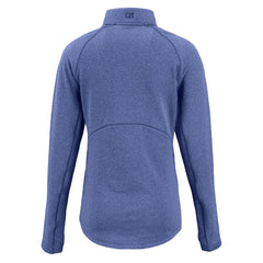Seattle Seahawks Cutter & Buck Women's Peshastin Eco Fleece Recycled Tri-Blend Raglan Half-Zip Jacket Heather Royal