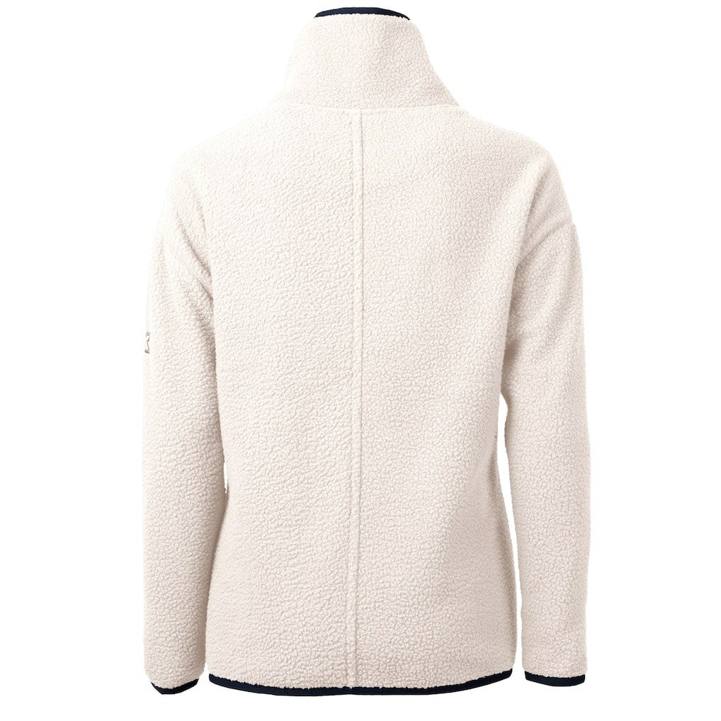 Washington Commanders Cutter & Buck Women's Americana Cascade Eco Sherpa Fleece Half-Zip Jacket Oatmeal