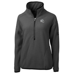Indianapolis Colts Cutter & Buck Women's Helmet Cascade Eco Sherpa Fleece Half-Zip Jacket Charcoal