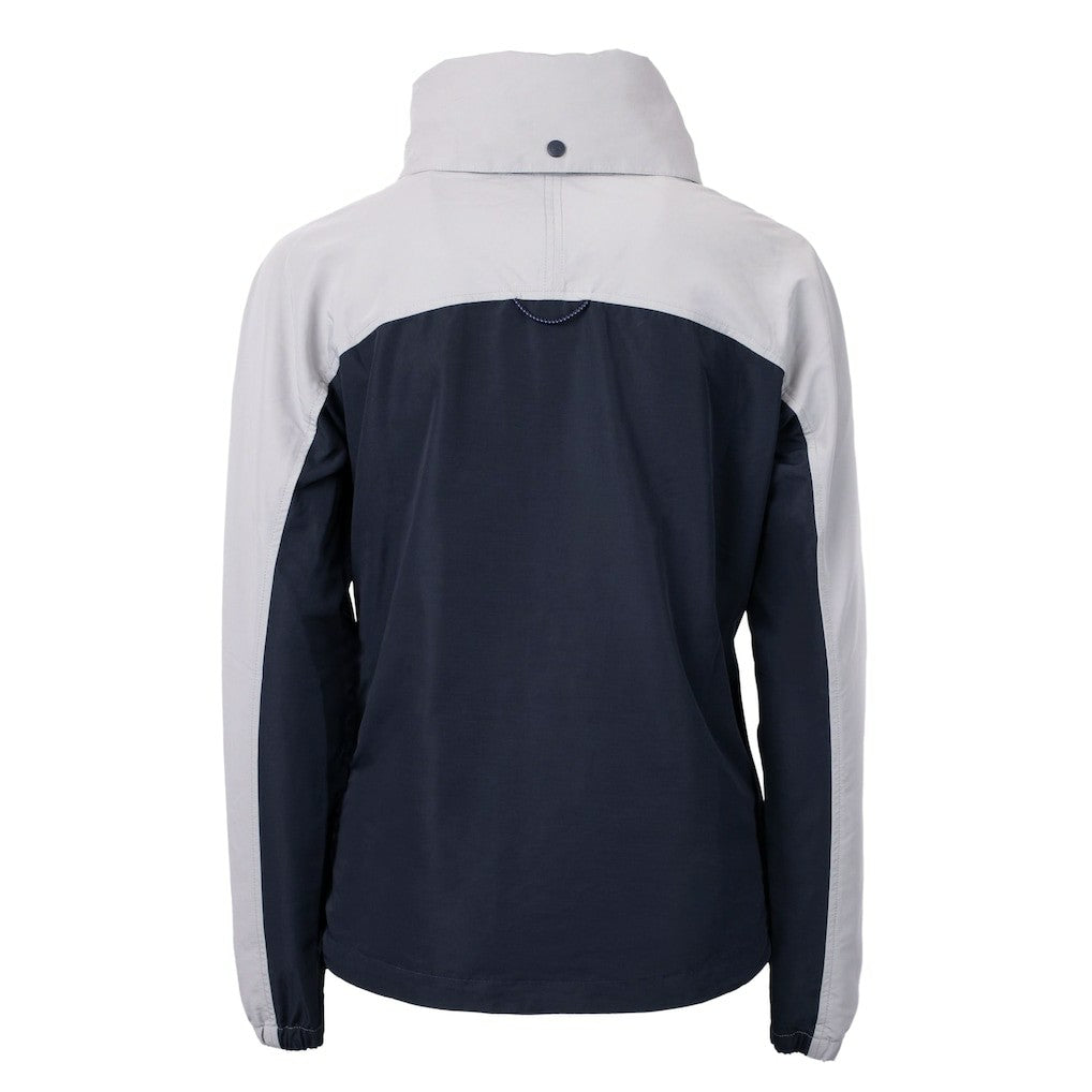 Chicago Bears Cutter & Buck Women's Charter Eco Recycled Half-Zip Hooded Anorak Jacket Navy