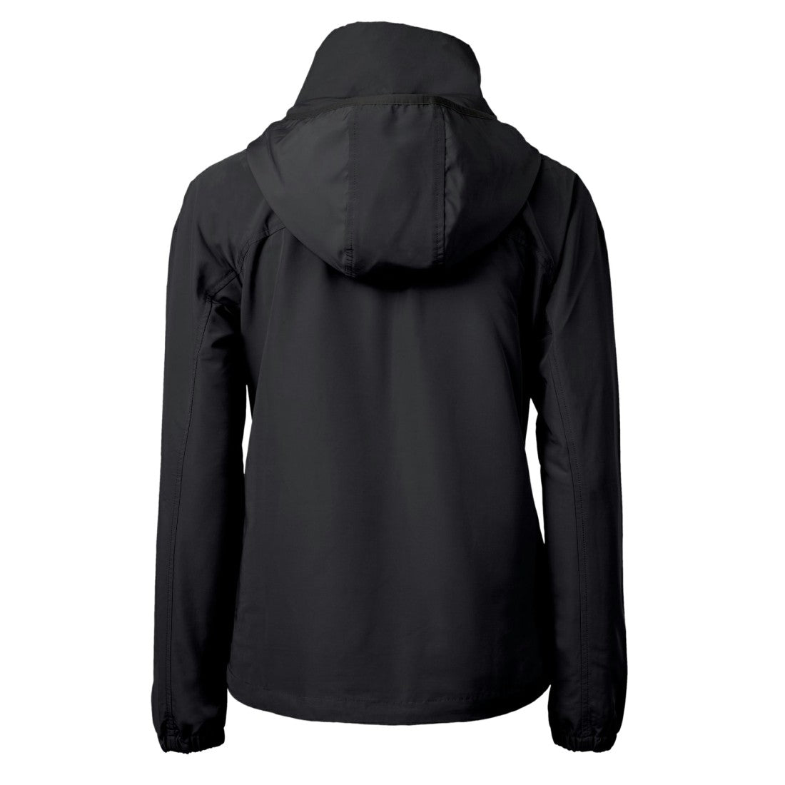 Detroit Lions Cutter & Buck Women's Charter Eco Recycled Half-Zip Hooded Anorak Jacket Black