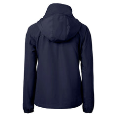 Chicago Bears Cutter & Buck Women's Charter Eco Recycled Half-Zip Hooded Anorak Jacket Navy