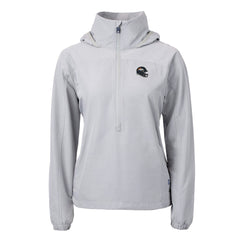 Denver Broncos Cutter & Buck Women's Charter Eco Recycled Half-Zip Hooded Anorak Jacket Gray