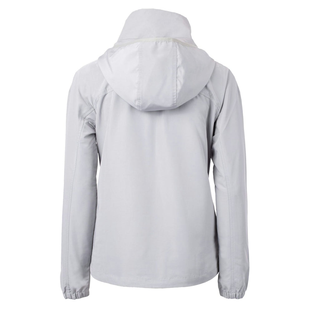 Detroit Lions Cutter & Buck Women's Charter Eco Recycled Half-Zip Hooded Anorak Jacket Gray