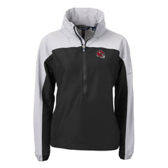 Kansas City Chiefs Cutter & Buck Women's Charter Eco Recycled Half-Zip Hooded Anorak Jacket Black